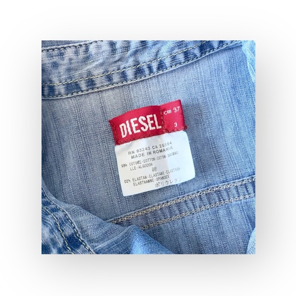 Diesel ⍟ Denim A-Line Dress ⍟ Blue Jeans ⍟ with Patches ⍟ Girl’s 3 3T 97 cm ⍟ - Picture 8 of 16